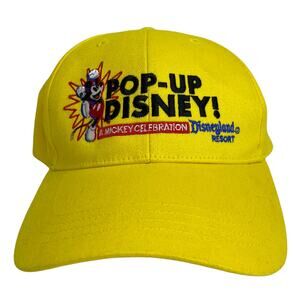 Disney Parks 2019 Pop-Up Disney Mickey Celebration Yellow Baseball Hat Cap